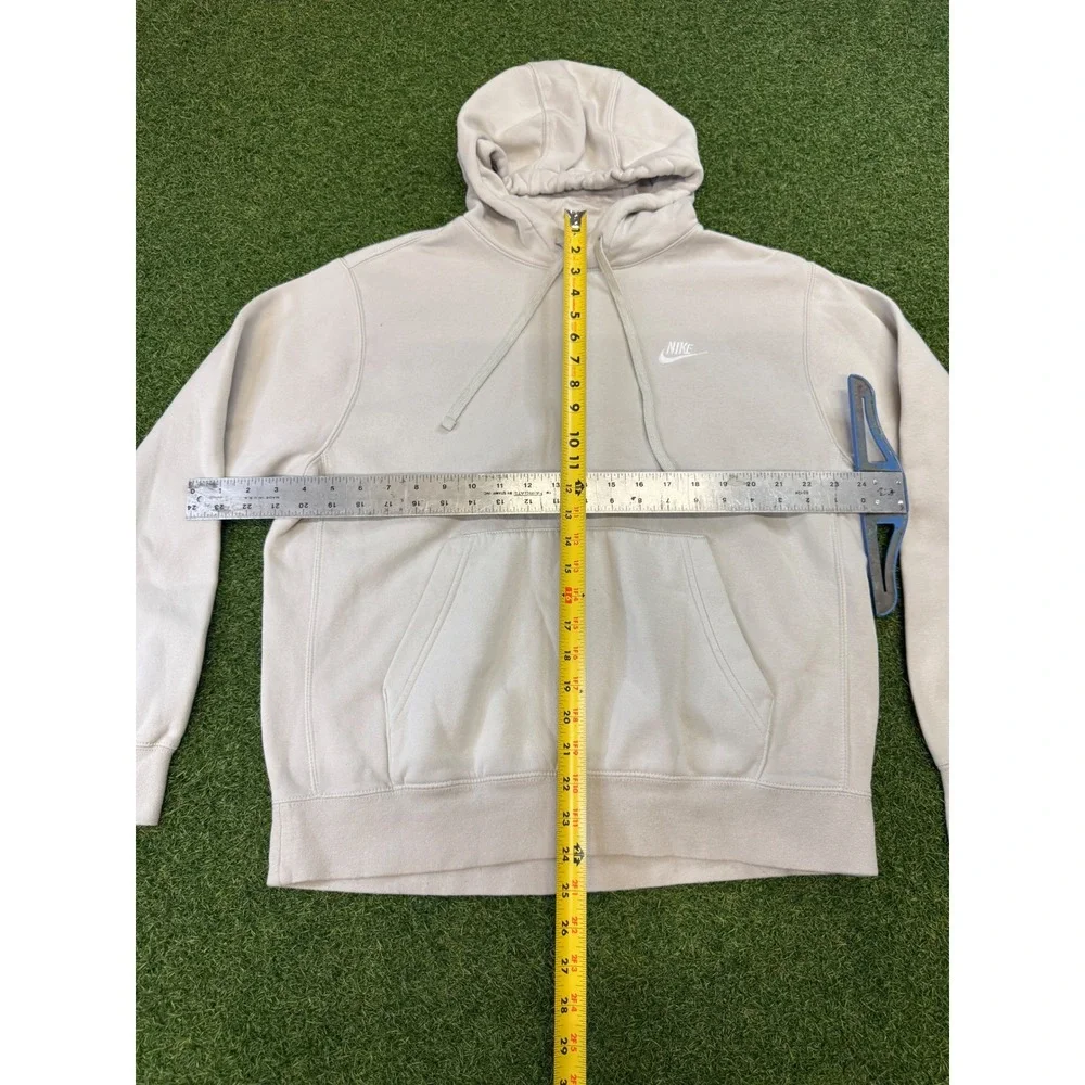 Nike Mens Sportswear Club Fleece Hoodie‎ Beige Oatmeal Pullover Medium BV2654